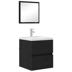 HKH Mueble de Baño con Cajón de Roble - Negro
