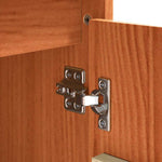 HKH Aparador moderno de madera maciza de pino con 3 puertas - Roble Marrón