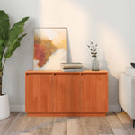 HKH Aparador moderno de madera maciza de pino con 3 puertas - Roble Marrón