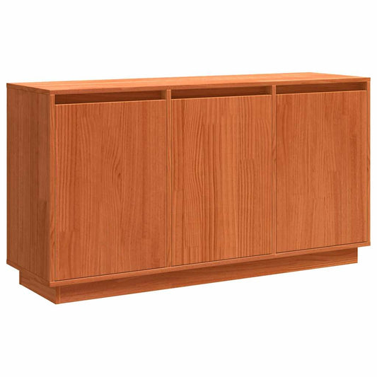 HKH Aparador moderno de madera maciza de pino con 3 puertas - Roble Marrón
