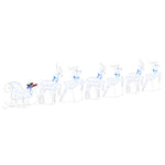 HKH Juego de 7 renos LED de tela - Blanco