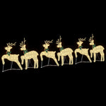 HKH Conjunto de 6 Renas de LED em Tecido - Ouro