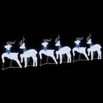 HKH Conjunto de 6 Renas de LED em Tecido - Branco