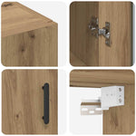 HKH Aparador Moderno de Madera Procesada con 2 Puertas - Roble Artesanal