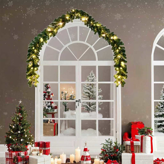 HKH conjunto de 2 Guirlandas de Natal com 600 LED em PVC - Verde