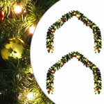 HKH conjunto de 2 Guirlandas de Natal com 600 LED em PVC - Verde