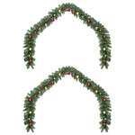 HKH conjunto de 2 Guirlandas de Natal com 600 LED em PVC - Verde