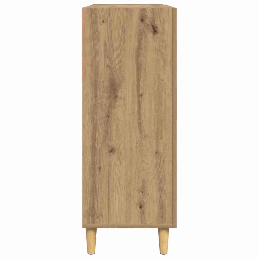 HKH Aparador Moderno en Madera Procesada con 1 Puerta y 3 Cajones - Roble Artesanal