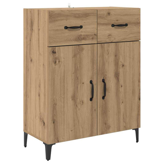 Aparador Clásico HKH en Madera Procesada con 2 Puertas y 2 Cajones - Roble Artesanal