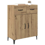 HKH Aparador Clássico em Madeira Processada com 2 Portas e 2 Gavetas - Carvalho Artesanal