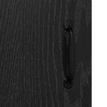 HKH Aparador de madera procesada con 3 puertas - Roble Negro