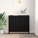 HKH Aparador de madera procesada con 3 puertas - Roble Negro