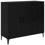 HKH Aparador de madera procesada con 3 puertas - Roble Negro