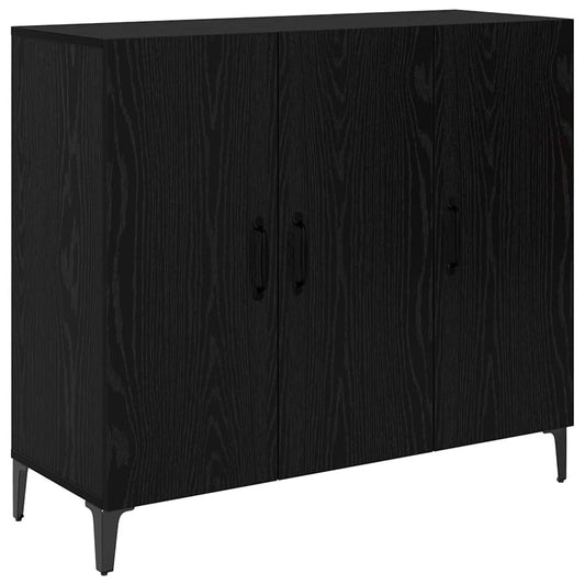 HKH Aparador de madera procesada con 3 puertas - Roble Negro