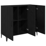 HKH Aparador de madera procesada con 3 puertas - Roble Negro