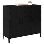 HKH Aparador de madera procesada con 3 puertas - Roble Negro
