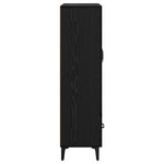 Aparador alto HKH de madera de ingeniería y hierro con 2 puertas - Roble negro