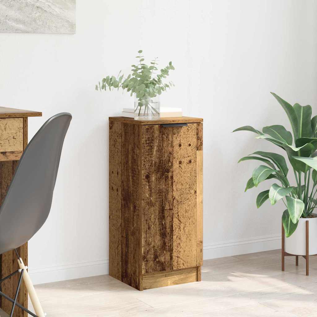 HKH Aparador Moderno de Madera Procesada con 1 Puerta - Madera Antigua