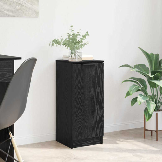 HKH Aparador Moderno de Madera Procesada con 1 Puerta - Roble Negro