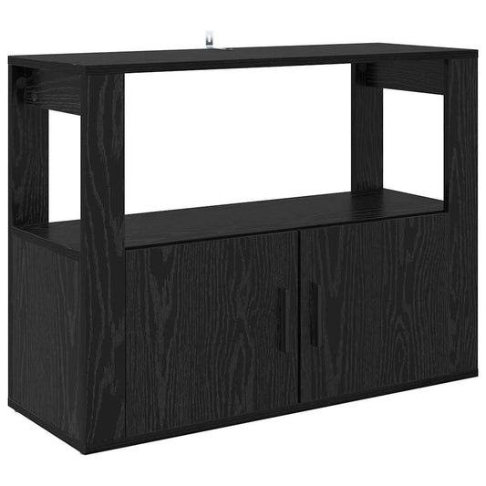 Aparador moderno HKH de madera procesada con 2 puertas - Roble negro