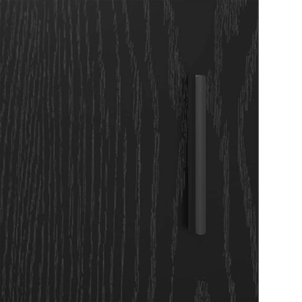 Aparador moderno HKH de madera procesada con 2 puertas - Roble negro