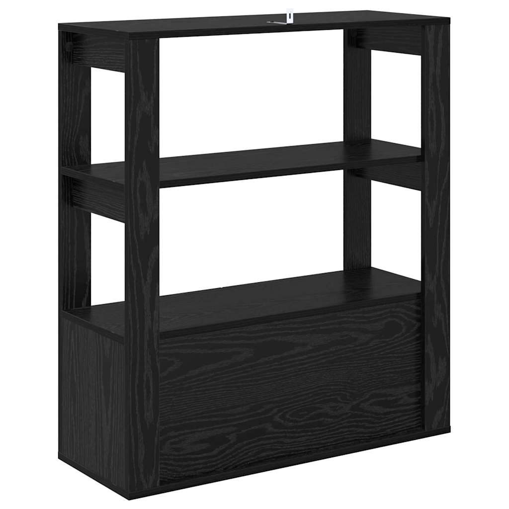Aparador moderno HKH de madera procesada con 2 puertas - Roble negro