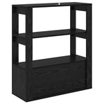 Aparador moderno HKH de madera procesada con 2 puertas - Roble negro