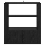 Aparador moderno HKH de madera procesada con 2 puertas - Roble negro