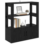 Aparador moderno HKH de madera procesada con 2 puertas - Roble negro