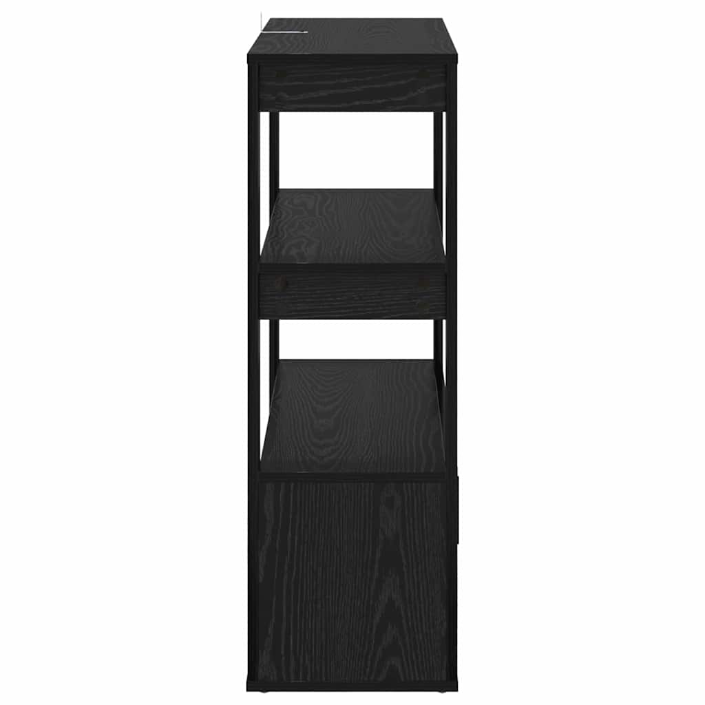 Aparador moderno HKH de madera procesada con 2 puertas - Roble negro