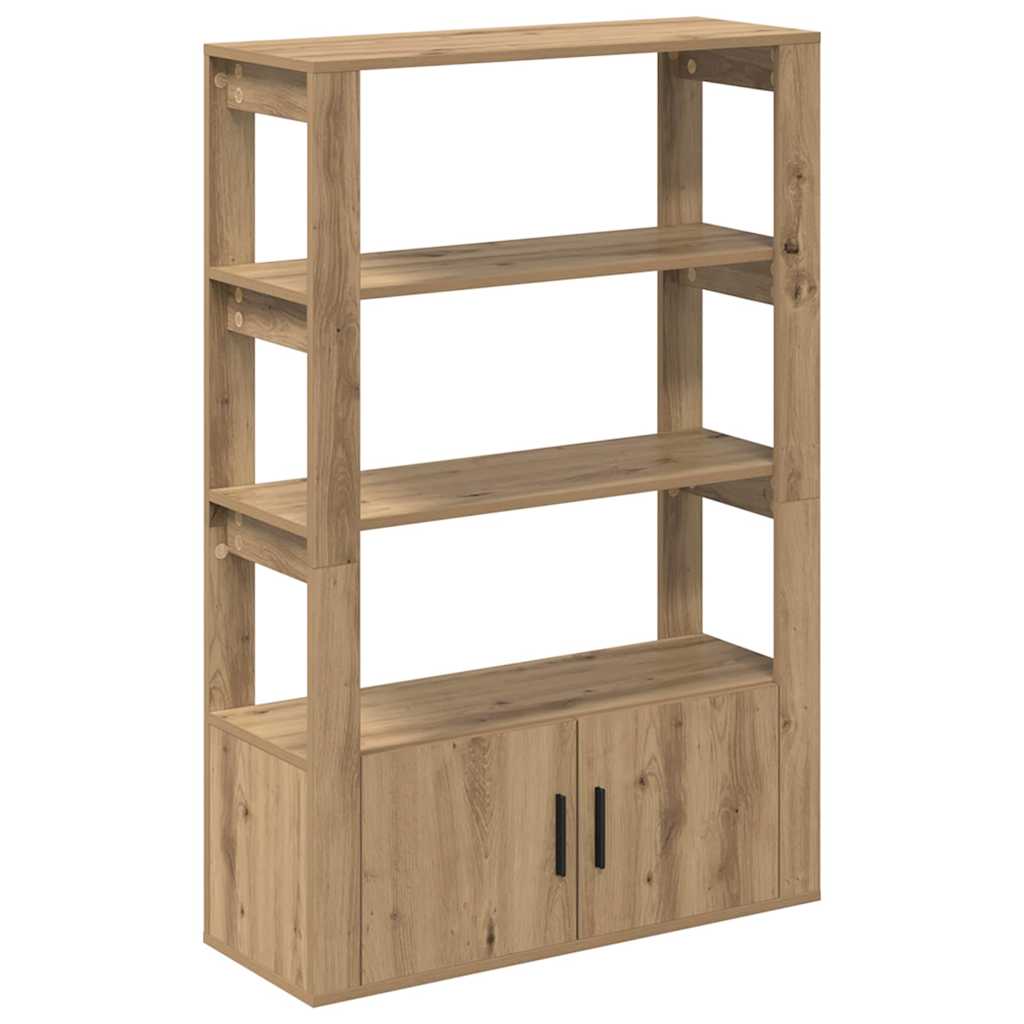 HKH Aparador Alto de Madera Procesada con 2 Puertas - Roble Artesano