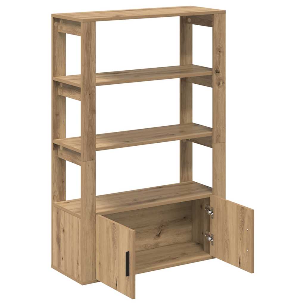 HKH Aparador Alto de Madera Procesada con 2 Puertas - Roble Artesano