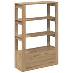 HKH Aparador Alto de Madera Procesada con 2 Puertas - Roble Artesano
