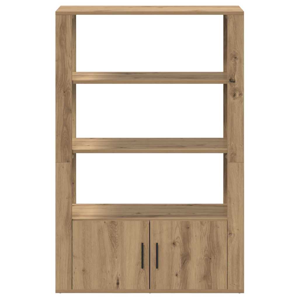 HKH Aparador Alto de Madera Procesada con 2 Puertas - Roble Artesano