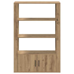 HKH Aparador Alto de Madera Procesada con 2 Puertas - Roble Artesano