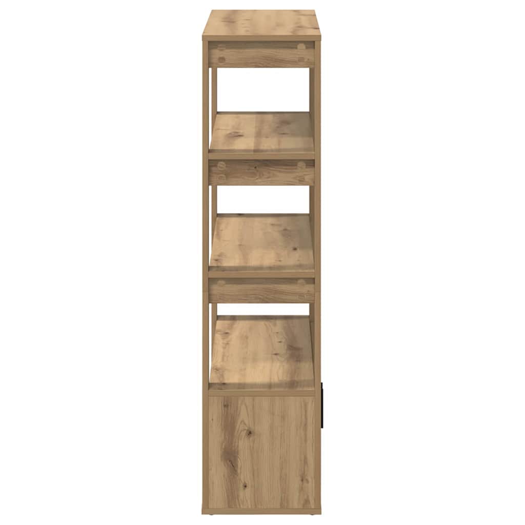 HKH Aparador Alto de Madera Procesada con 2 Puertas - Roble Artesano
