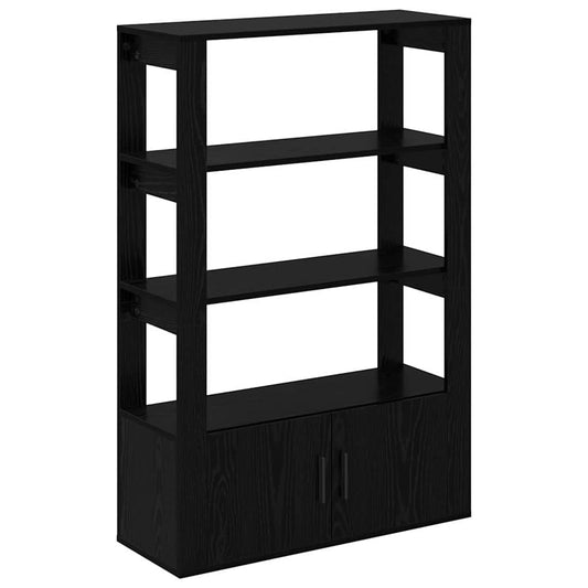 HKH Aparador Alto en Madera Procesada con 2 Puertas - Roble Negro
