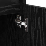 Aparador Industrial HKH de Madera de Ingeniería y Hierro con 2 Puertas - Roble Negro