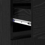 Aparador Industrial HKH de Madera de Ingeniería y Hierro con 2 Puertas - Roble Negro