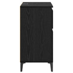 Aparador Industrial HKH de Madera de Ingeniería y Hierro con 2 Puertas - Roble Negro
