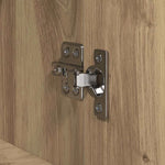 HKH Aparador alto de madera procesada con 4 puertas - Roble artesanal