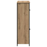 HKH Aparador alto de madera procesada con 4 puertas - Roble artesanal