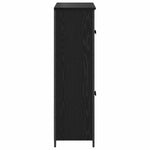 Aparador alto HKH de madera procesada con 4 puertas - Roble negro