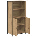 HKH Aparador Alto en Madera Procesada con 2 Puertas - Roble Artesanal