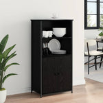 HKH Aparador Alto en Madera Procesada con 2 Puertas - Roble Negro