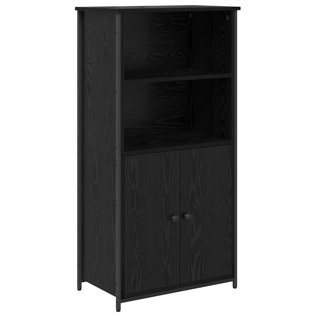 HKH Aparador Alto en Madera Procesada con 2 Puertas - Roble Negro