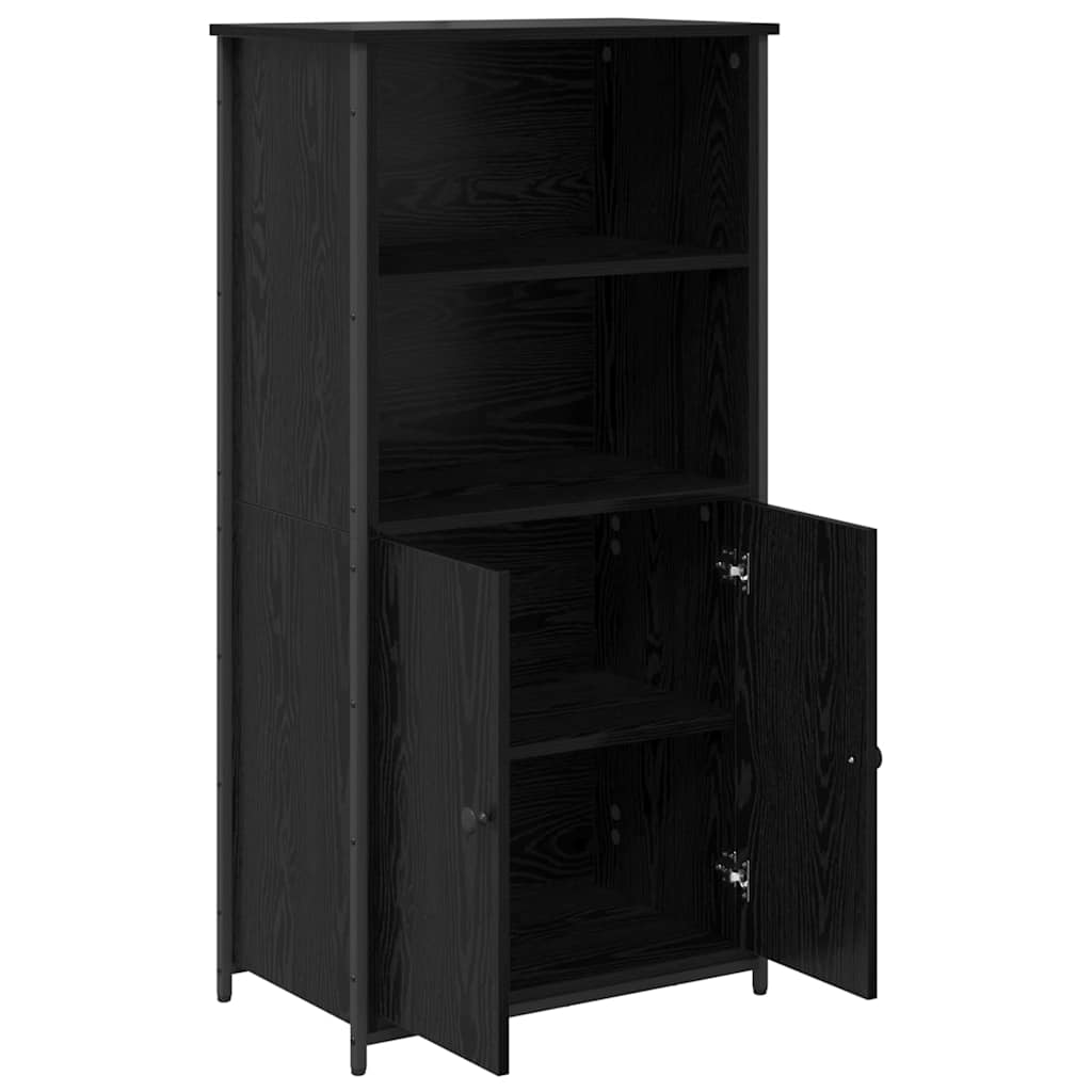HKH Aparador Alto en Madera Procesada con 2 Puertas - Roble Negro