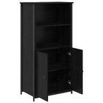 HKH Aparador Alto en Madera Procesada con 2 Puertas - Roble Negro