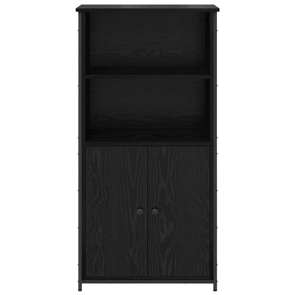 HKH Aparador Alto en Madera Procesada con 2 Puertas - Roble Negro