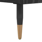 Aparador moderno HKH de madera procesada con 2 puertas - Roble negro